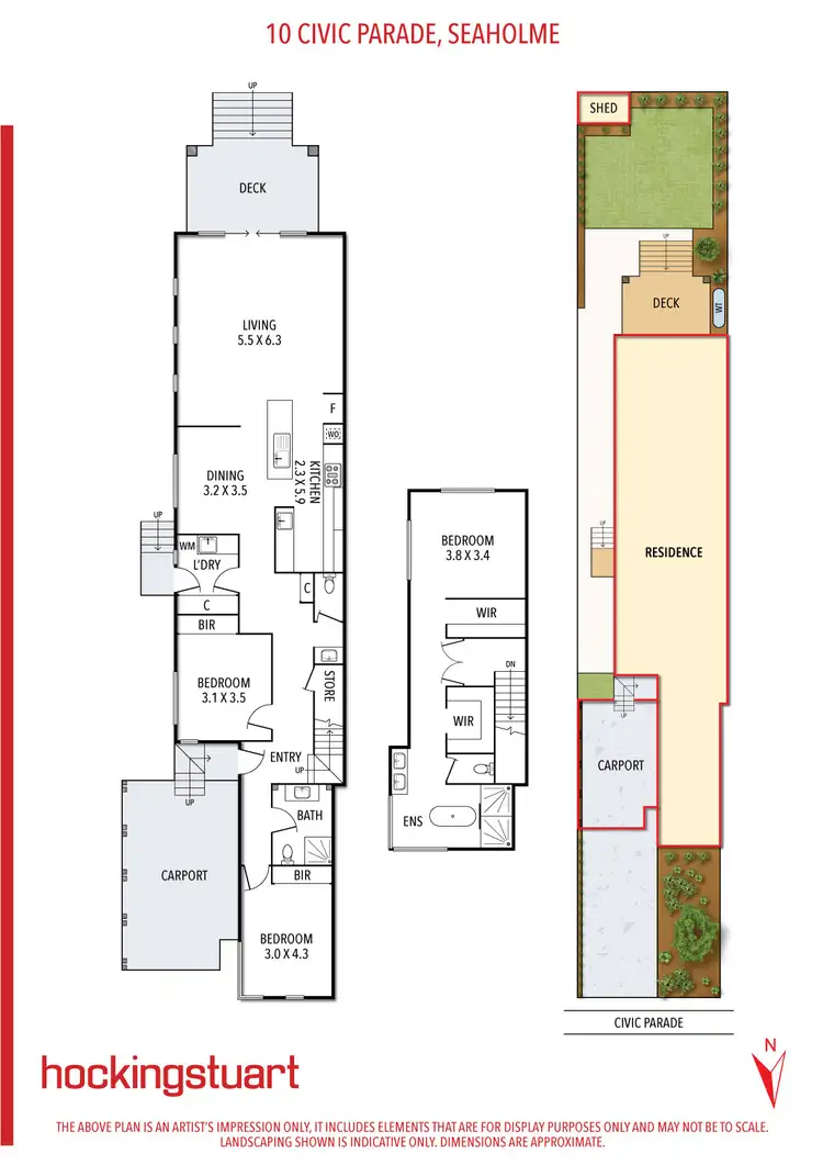 Floorplan of Homely house listing, 10 Civic Parade, Seaholme VIC 3018