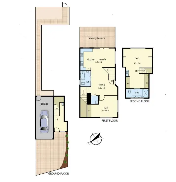 Floorplan of Homely townhouse listing, 2/63 Salmon Street, Hastings VIC 3915