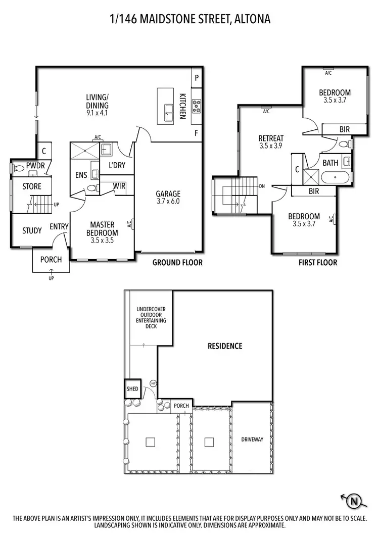 Floorplan of Homely townhouse listing, 1/146 Maidstone Street, Altona VIC 3018