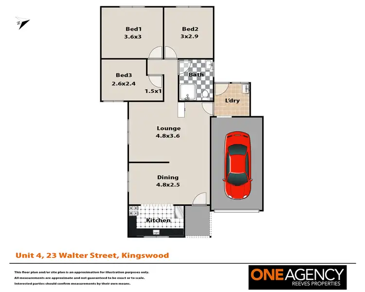 Floorplan of Homely villa listing, 4/23-25 Walter Street, Kingswood NSW 2747