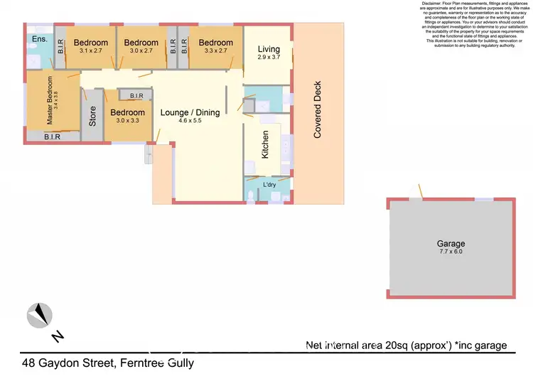 Floorplan of Homely house listing, 48 Gaydon Street, Ferntree Gully VIC 3156