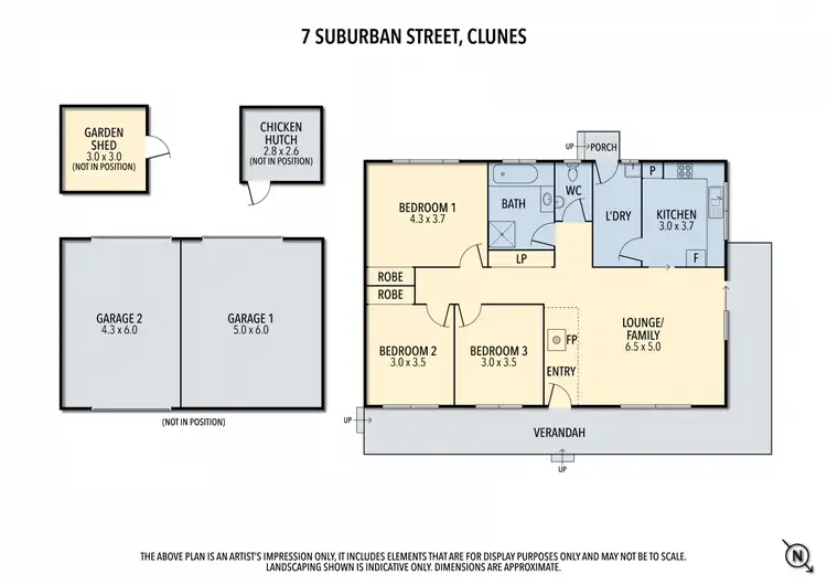 Floorplan of Homely house listing, 7 Suburban Street, Clunes VIC 3370