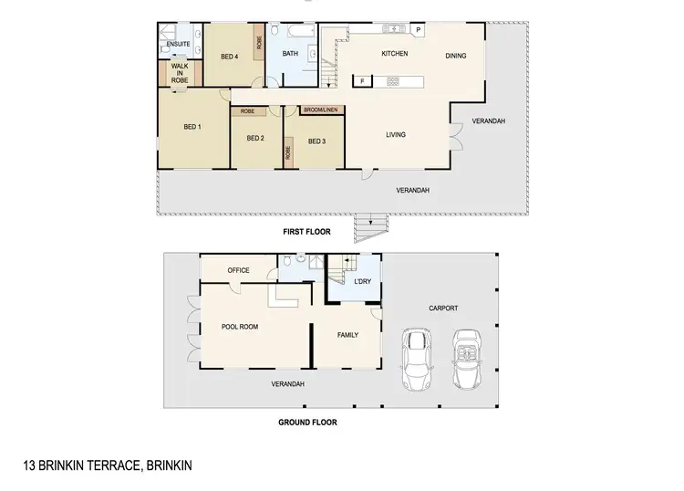 Floorplan of Homely house listing, 13 Brinkin Terrace, Brinkin NT 810