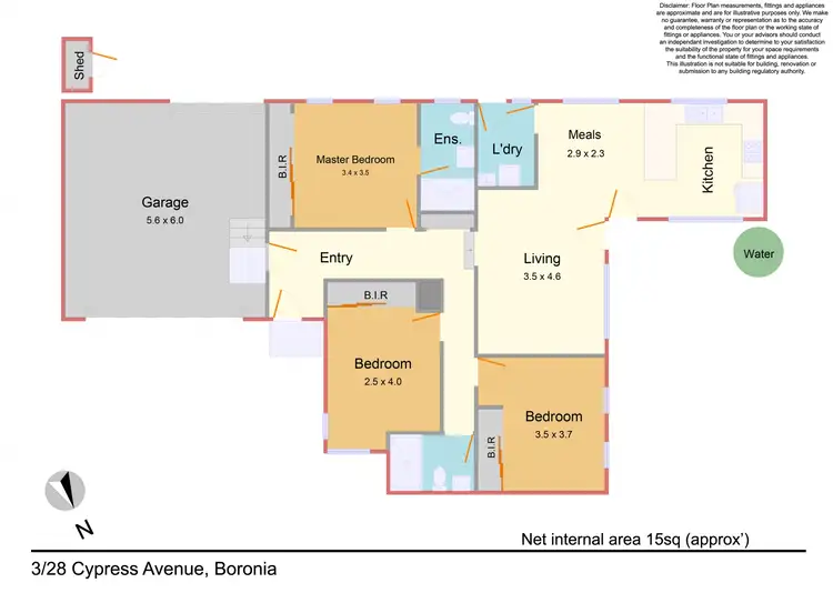 Floorplan of Homely unit listing, 3/28 Cypress Avenue, Boronia VIC 3155