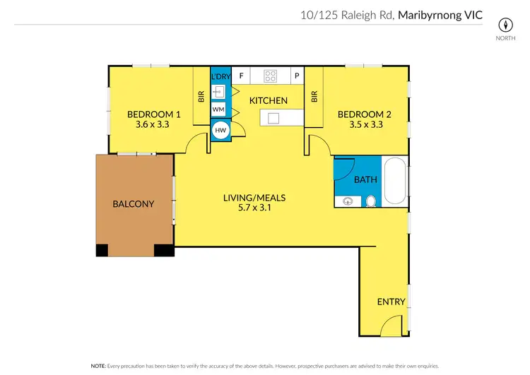 Floorplan of Homely apartment listing, 10/125 Raleigh Road, Maribyrnong VIC 3032