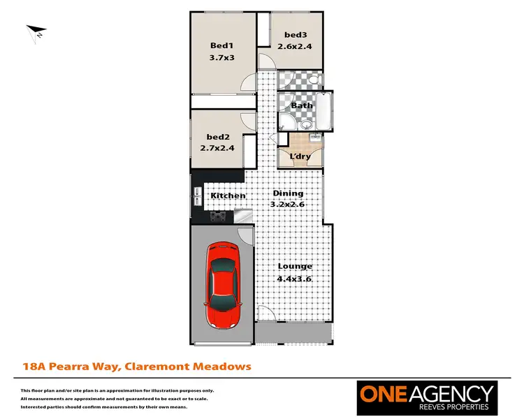 Floorplan of Homely house listing, 18A Pearra Way, Claremont Meadows NSW 2747