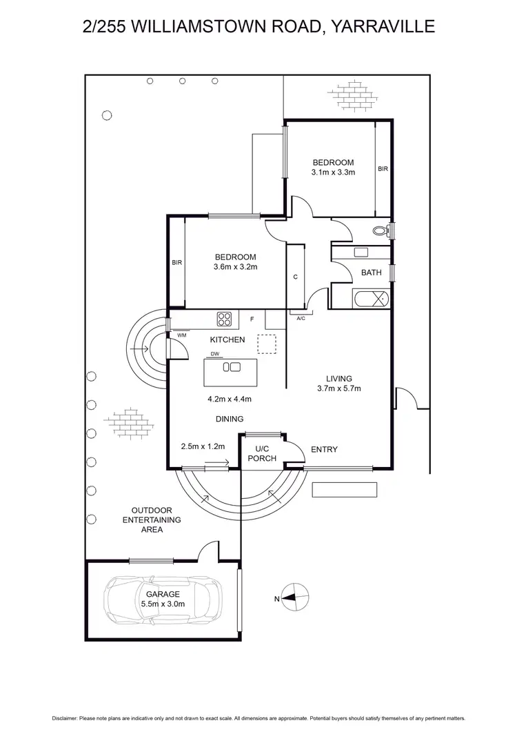 Floorplan of Homely house listing, 2/255 Williamstown Road, Yarraville VIC 3013