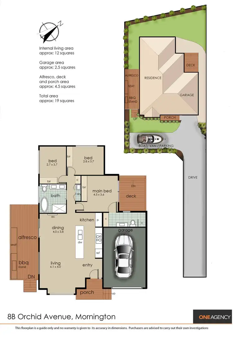 Floorplan of Homely house listing, 8B Orchid Avenue, Mornington VIC 3931
