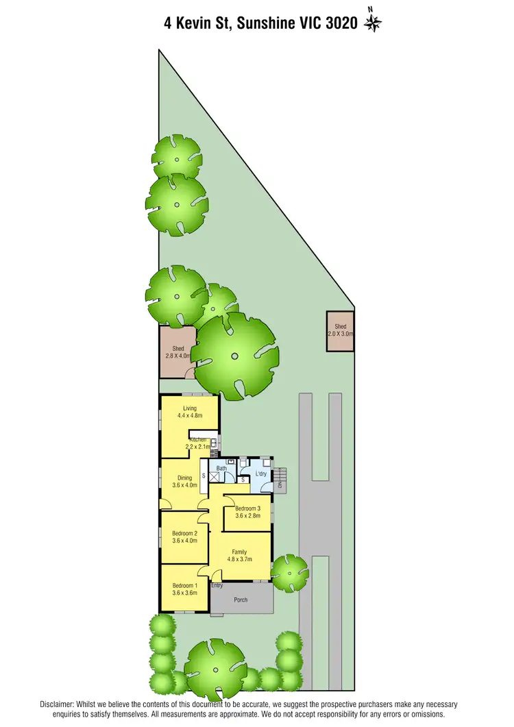 Floorplan of Homely house listing, 4 Kevin Street, Sunshine VIC 3020