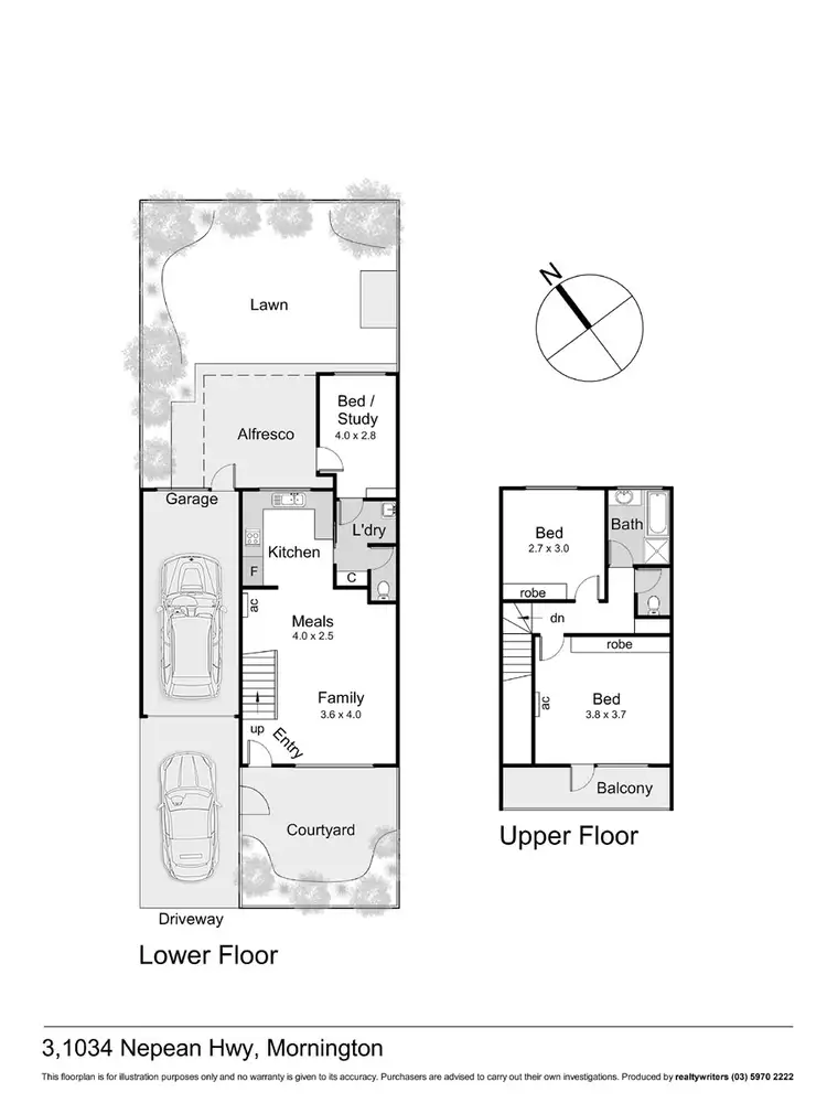 Floorplan of Homely townhouse listing, 3/1034 Nepean Highway, Mornington VIC 3931