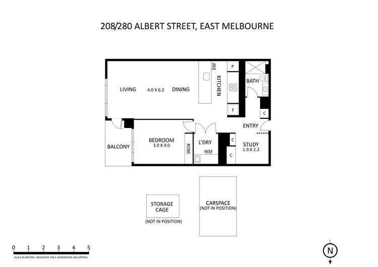Floorplan of Homely apartment listing, 208/280 Albert Street, East Melbourne VIC 3002