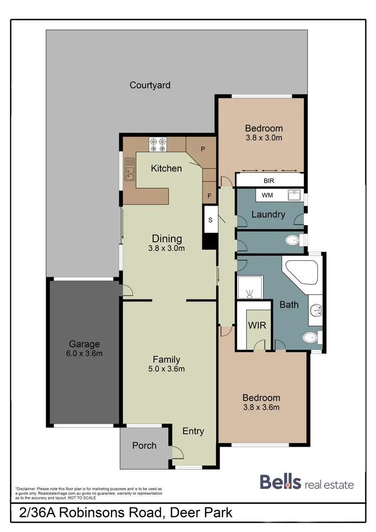 Floorplan of Homely house listing, 2/36A Robinsons Road, Deer Park VIC 3023