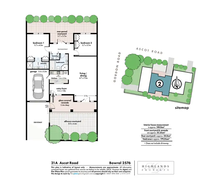 Floorplan of Homely semi-detached listing, 21A Ascot Road, Bowral NSW 2576