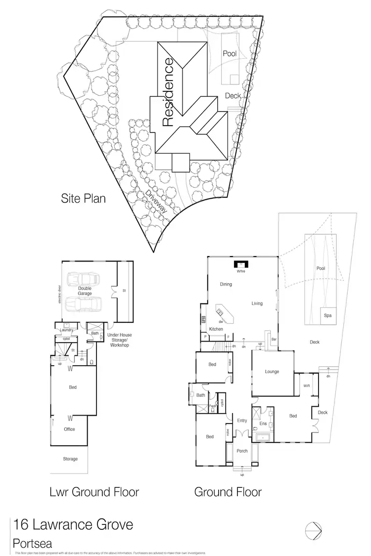 Floorplan of Homely house listing, 16 Lawrance Grove, Portsea VIC 3944