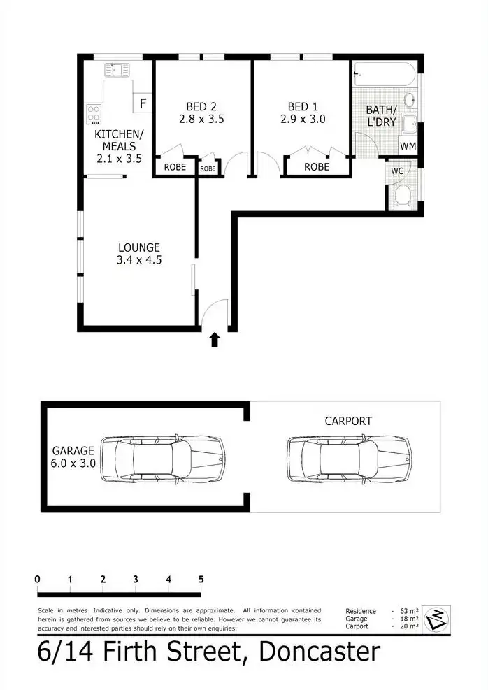 Floorplan of Homely unit listing, 6/14 Firth Street, Doncaster VIC 3108