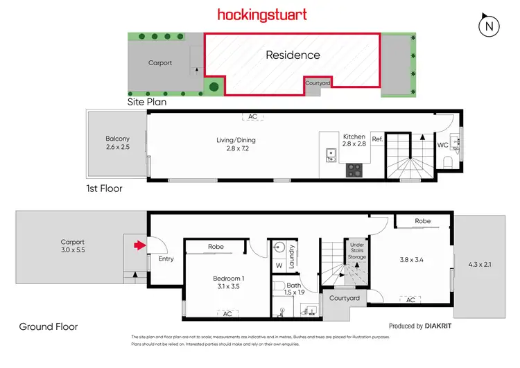 Floorplan of Homely townhouse listing, 9B Liverpool Street, Footscray VIC 3011