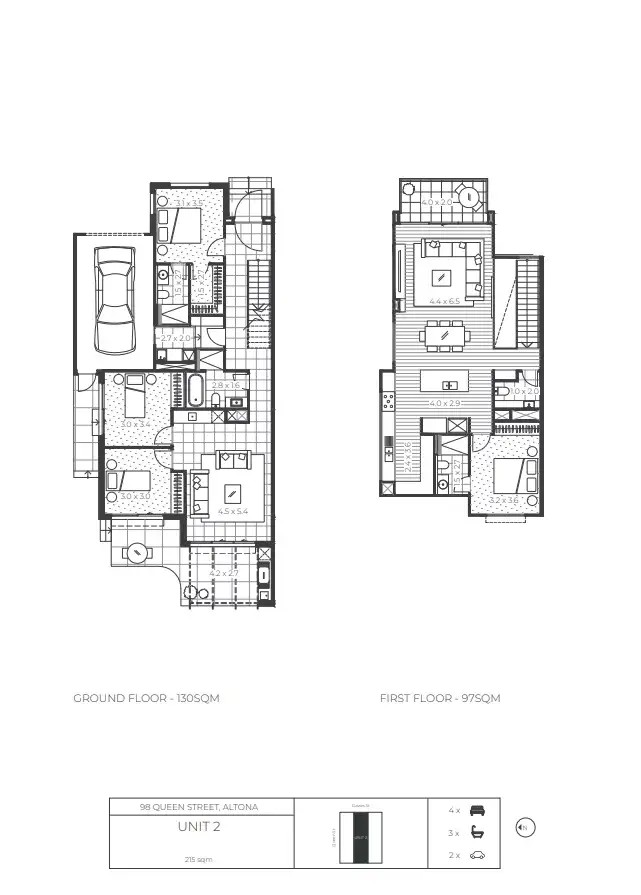 Floorplan of Homely townhouse listing, 1,2,3/98 Queen Street, Altona VIC 3018