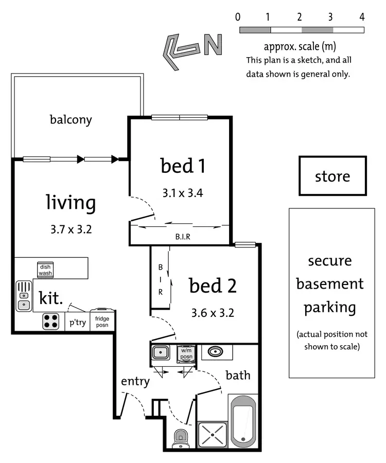 Floorplan of Homely apartment listing, 202/296 Mt Dandenong Road, Croydon VIC 3136