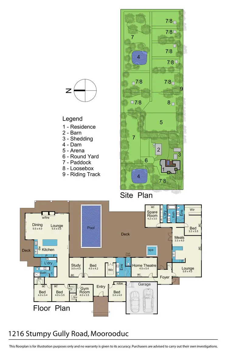 Floorplan of Homely rural property listing, 1216 Stumpy Gully Road, Moorooduc VIC 3933