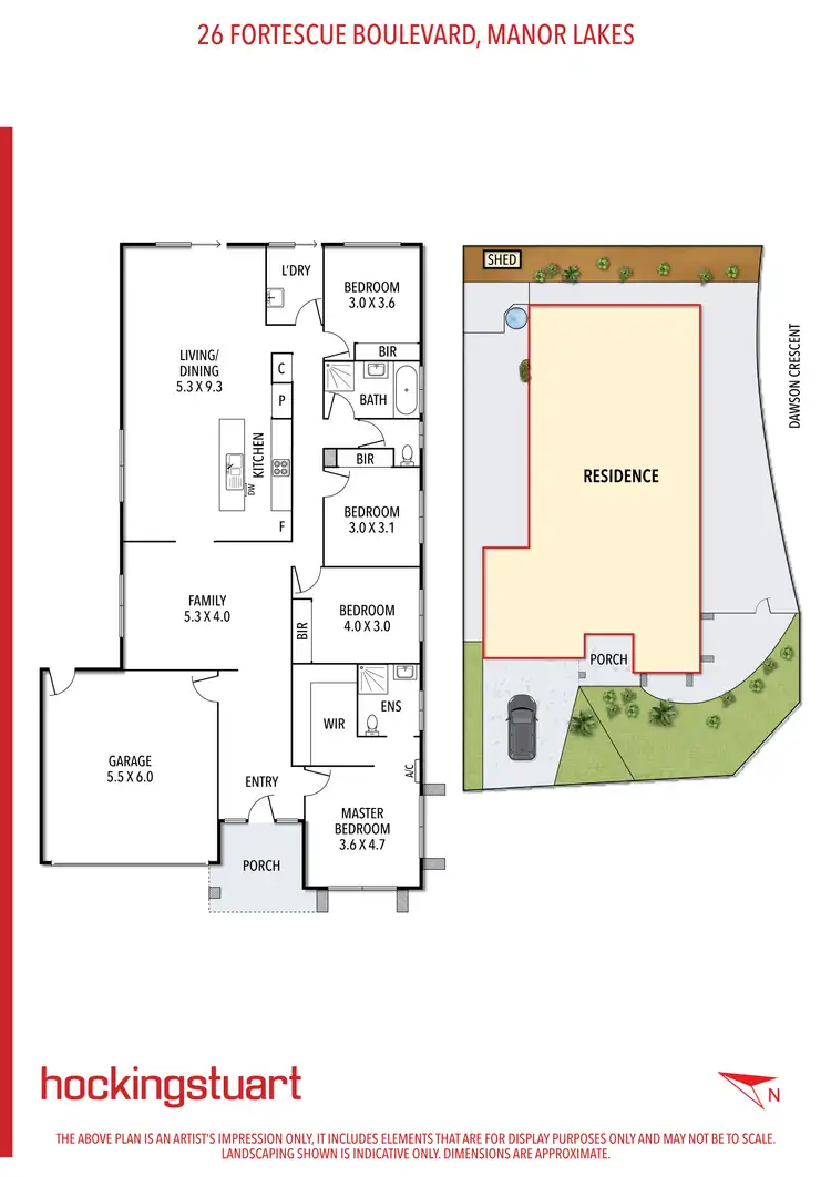 Floorplan of Homely house listing, 26 Fortescue Boulevard, Manor Lakes VIC 3024