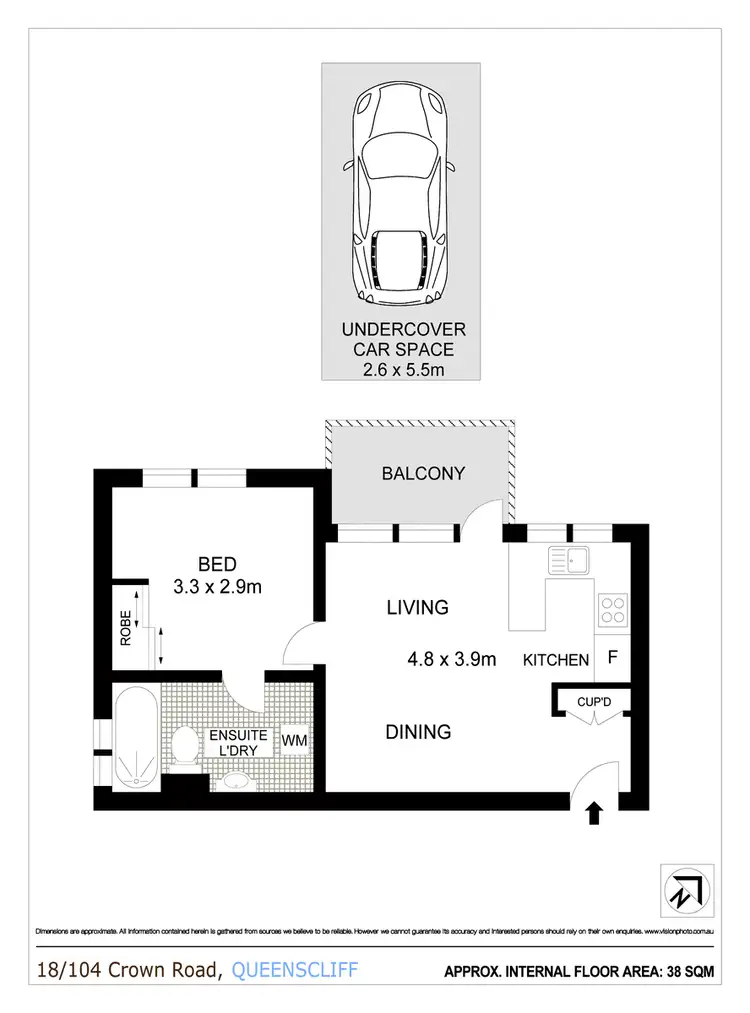 Floorplan of Homely apartment listing, 18/104 Crown Road, Queenscliff NSW 2096