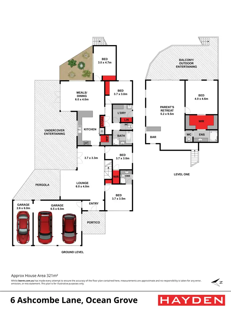 Floorplan of Homely house listing, 6 Ashcombe Lane, Ocean Grove VIC 3226