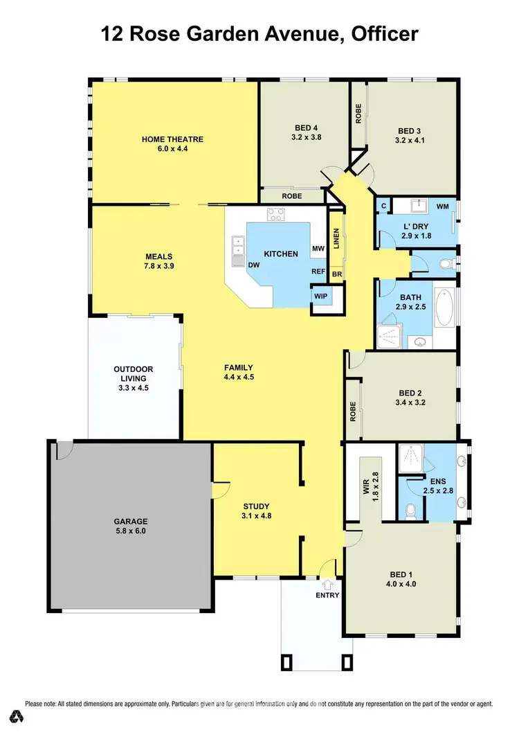 Floorplan of Homely house listing, 12 Rose Garden Avenue, Officer VIC 3809