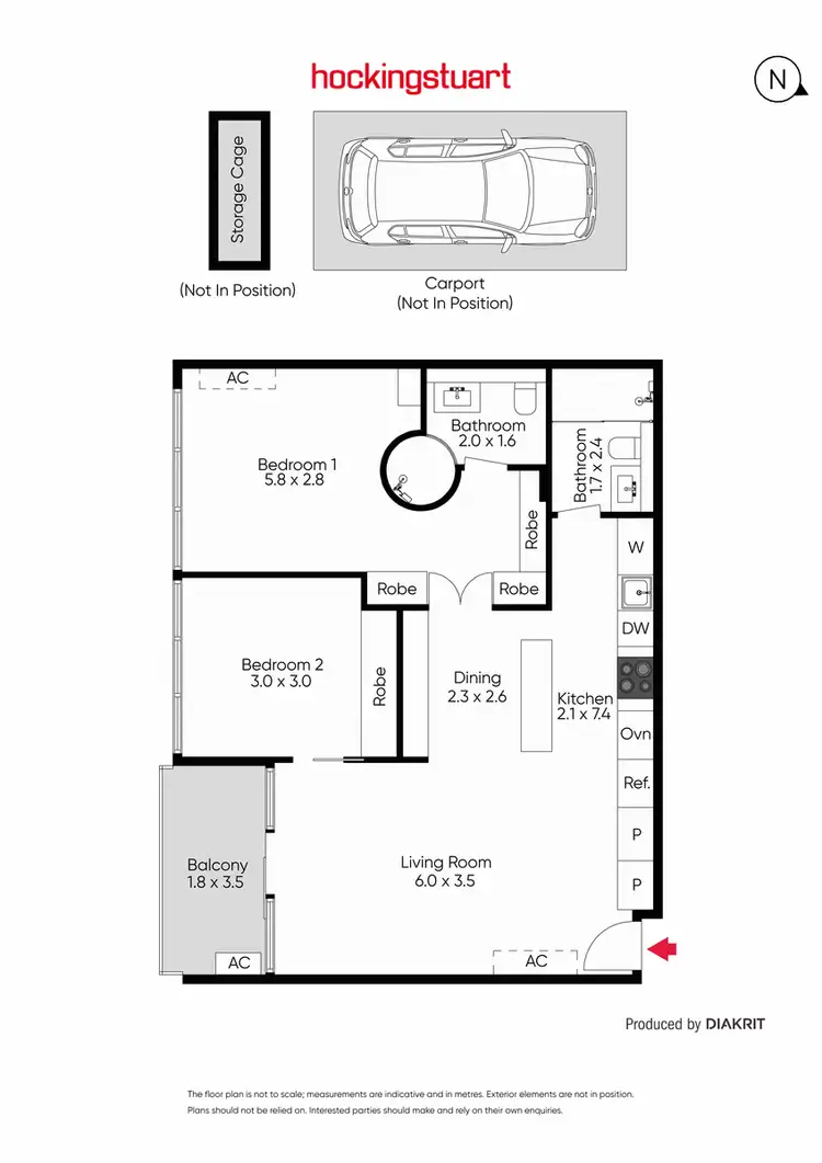 Floorplan of Homely apartment listing, 1402/22 Dorcas Street, Southbank VIC 3006