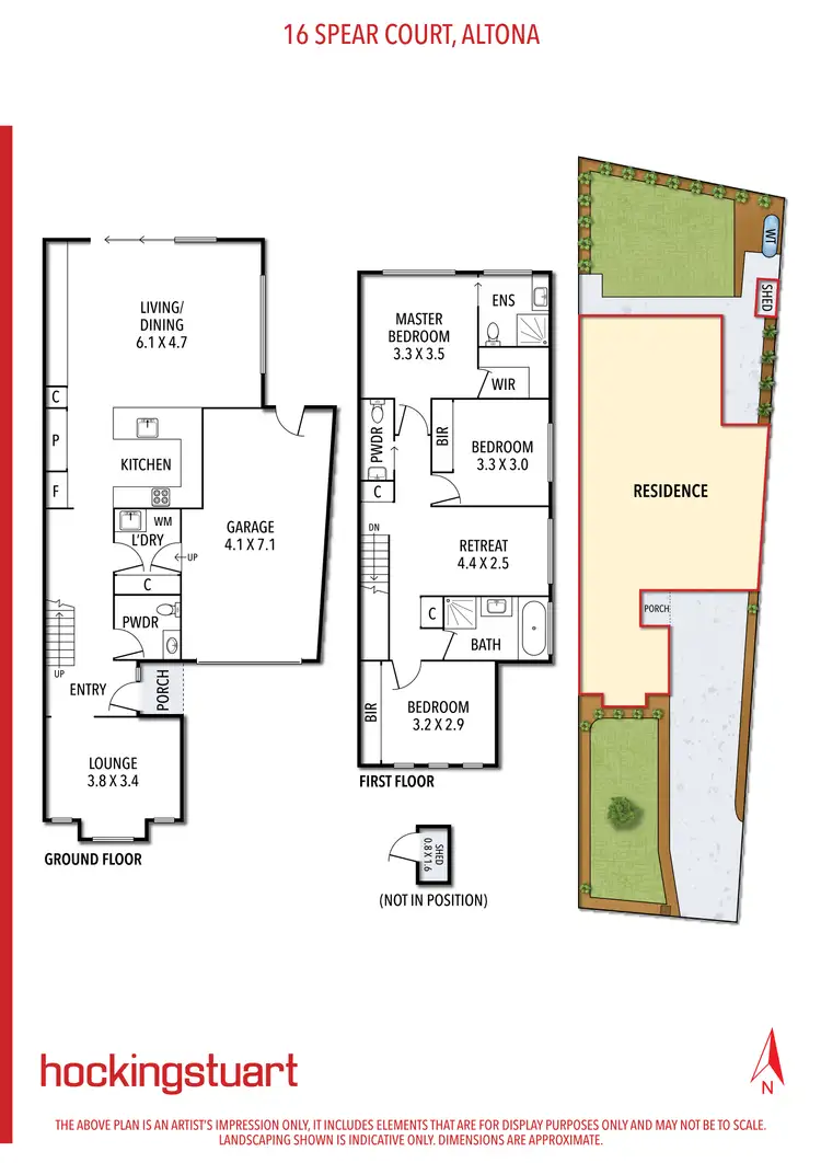 Floorplan of Homely townhouse listing, 16 Spear Court, Altona VIC 3018