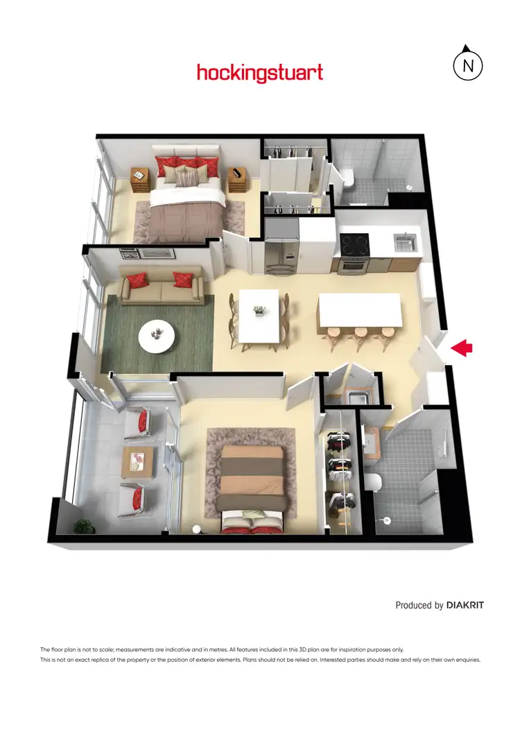 Floorplan of Homely apartment listing, 2405/545 Station Street, Box Hill VIC 3128