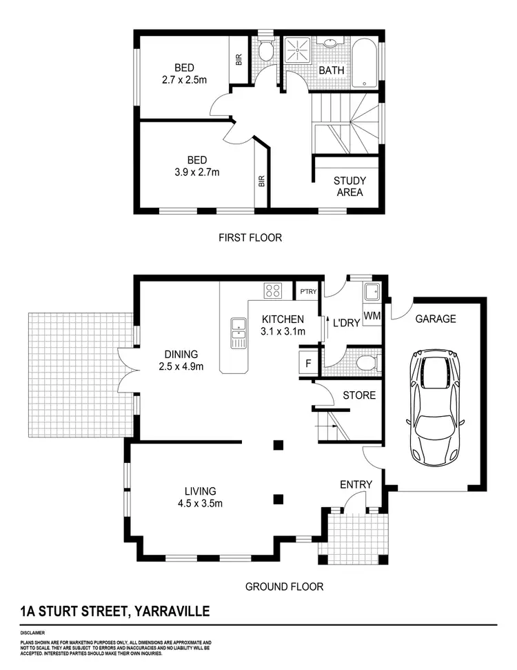 Floorplan of Homely house listing, 1A Sturt Street, Yarraville VIC 3013