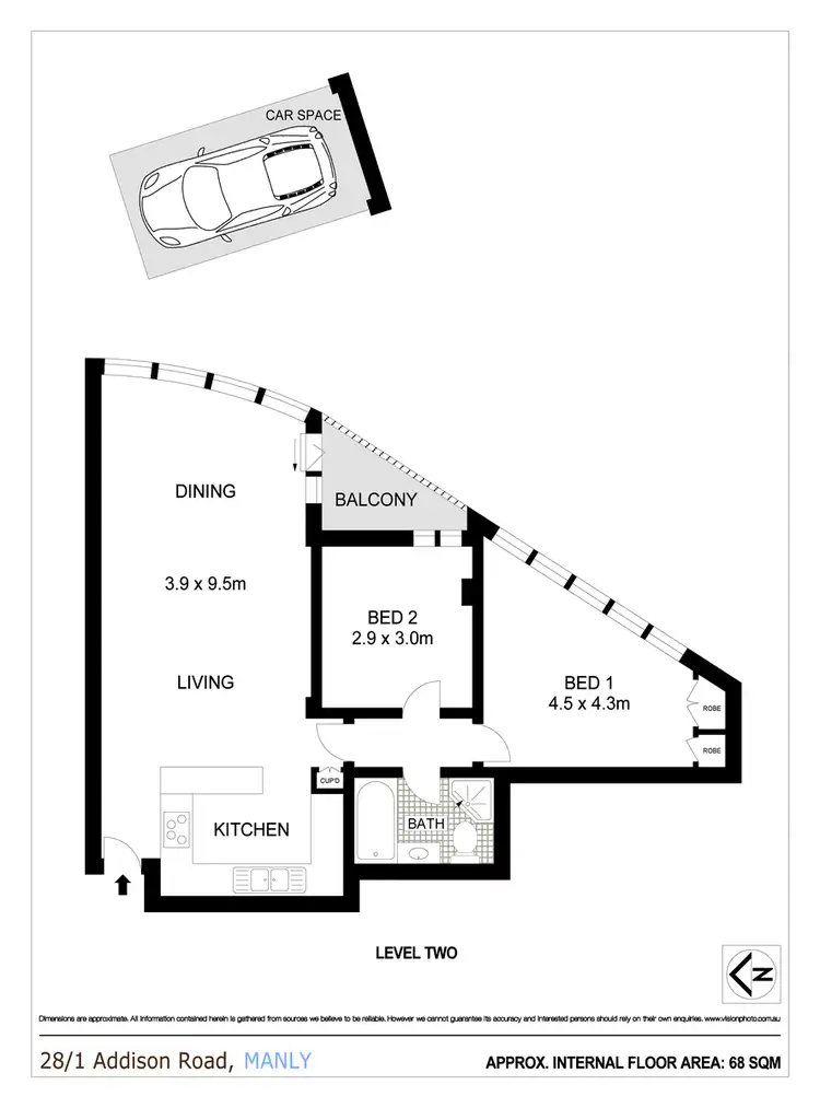 Floorplan of Homely apartment listing, 28/1 Addison Road, Manly NSW 2095