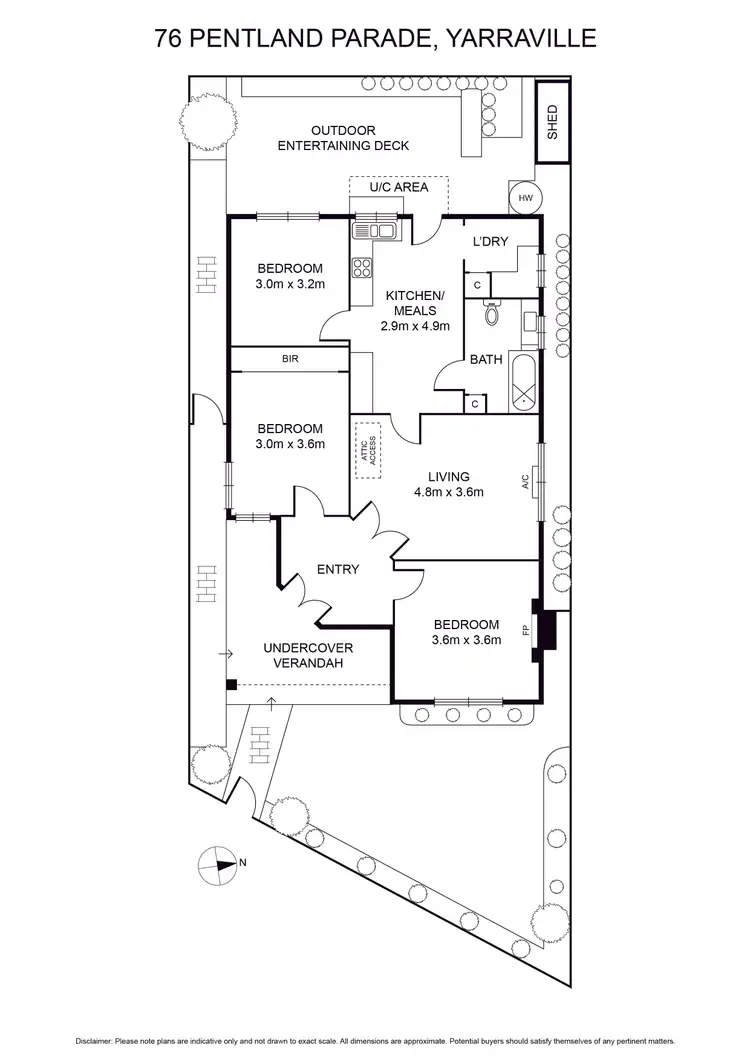 Floorplan of Homely house listing, 76 Pentland Parade, Yarraville VIC 3013