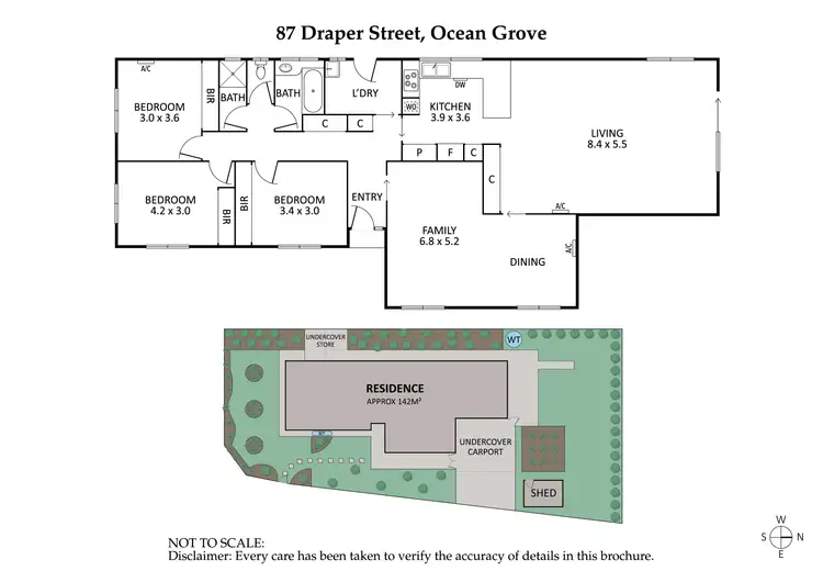 Floorplan of Homely house listing, 87 Draper Street, Ocean Grove VIC 3226
