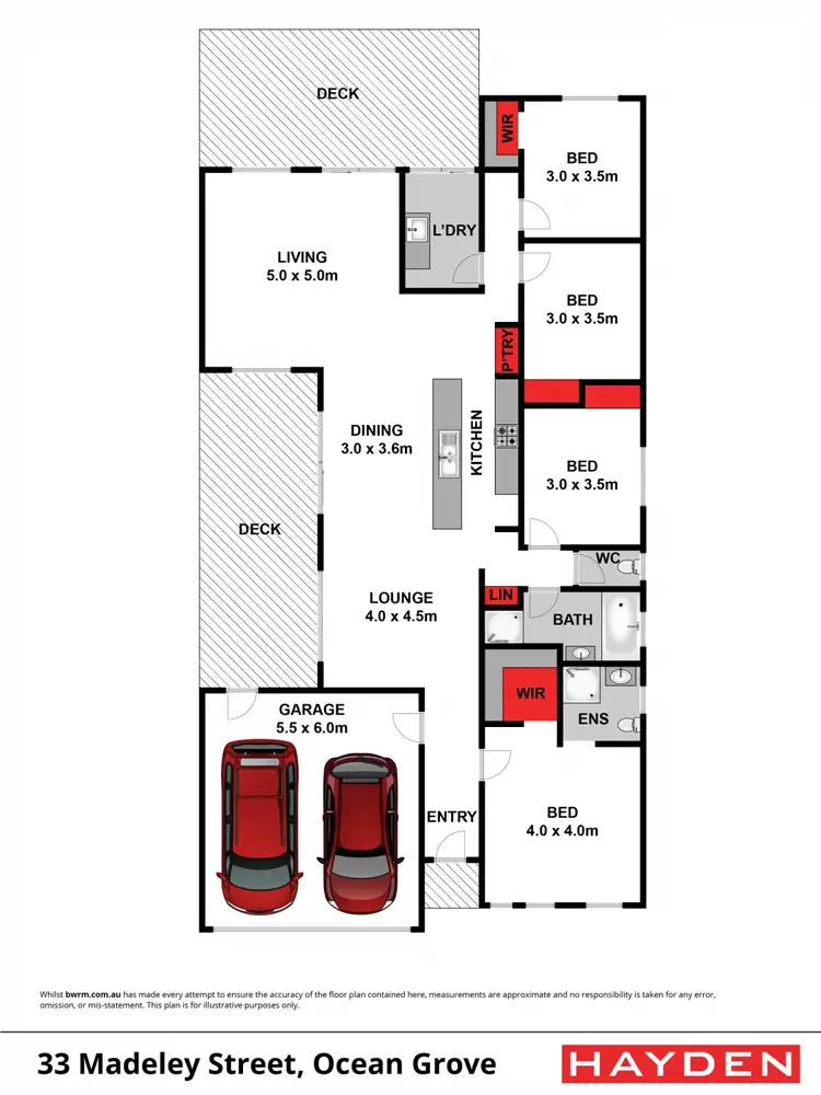 Floorplan of Homely house listing, 33 Madeley Street, Ocean Grove VIC 3226