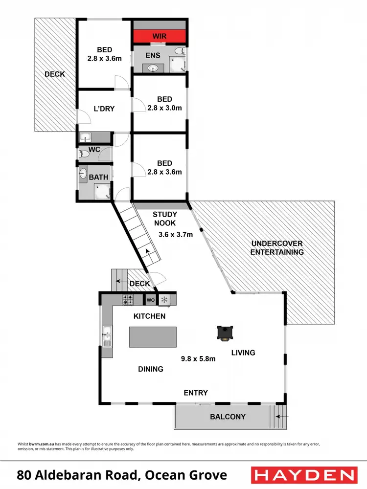 Floorplan of Homely house listing, 80 Aldebaran Road, Ocean Grove VIC 3226