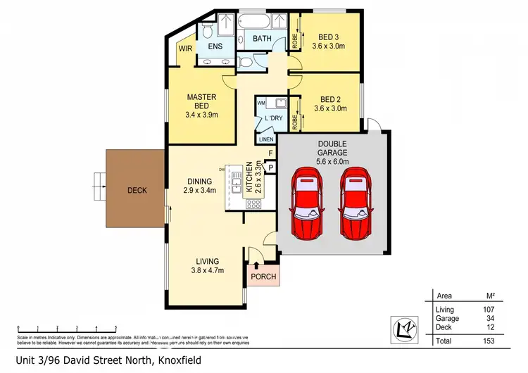 Floorplan of Homely unit listing, 3/96 David Street North, Knoxfield VIC 3180