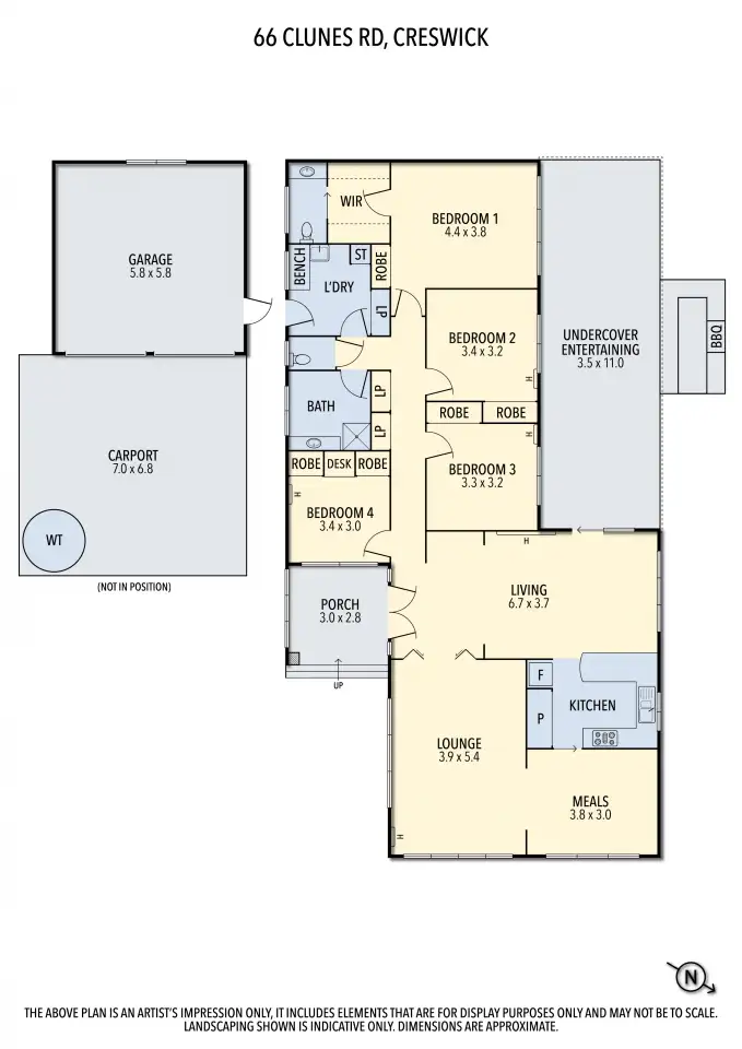 Floorplan of Homely house listing, 66 Clunes Road, Creswick VIC 3363