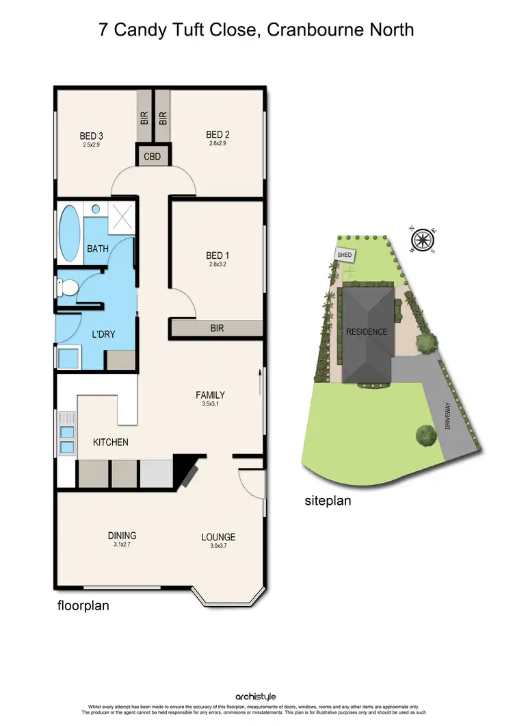 Floorplan of Homely house listing, 7 Candytuft Close, Cranbourne North VIC 3977