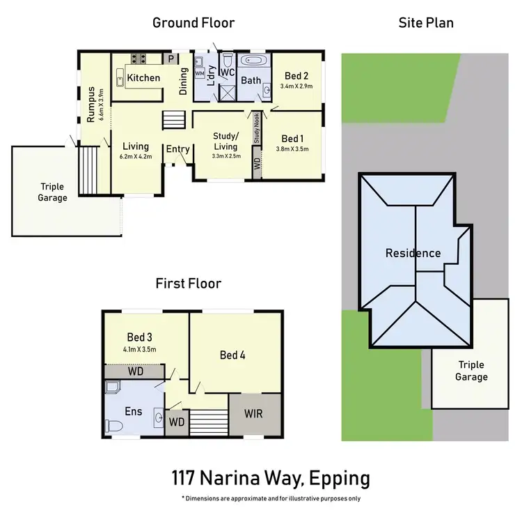 Floorplan of Homely house listing, 117 Narina Way, Epping VIC 3076