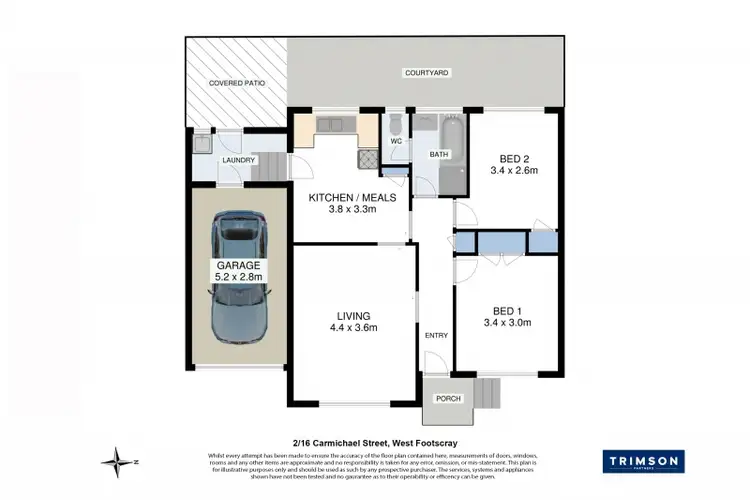 Floorplan of Homely unit listing, 2/16 Carmichael Street, West Footscray VIC 3012