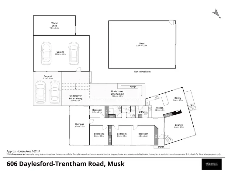 Floorplan of Homely house listing, 606 Daylesford Trentham Road, Musk VIC 3461
