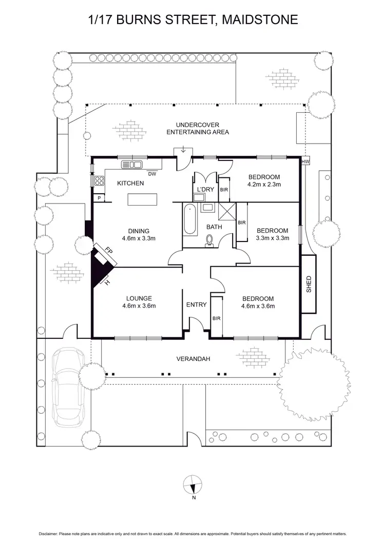 Floorplan of Homely house listing, 1/17 Burns Street, Maidstone VIC 3012