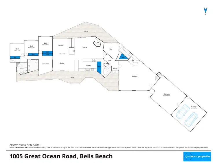 Floorplan of Homely rural property listing, 1005 Great Ocean Road, Bells Beach VIC 3228