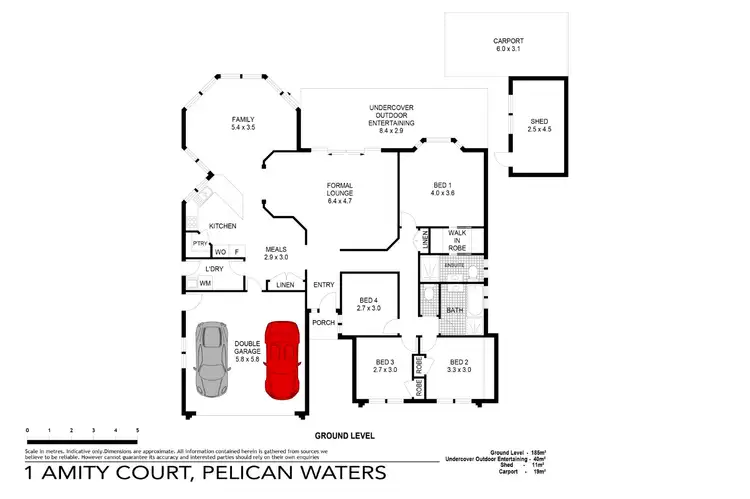 Floorplan of Homely house listing, 1 Amity Court, Pelican Waters QLD 4551