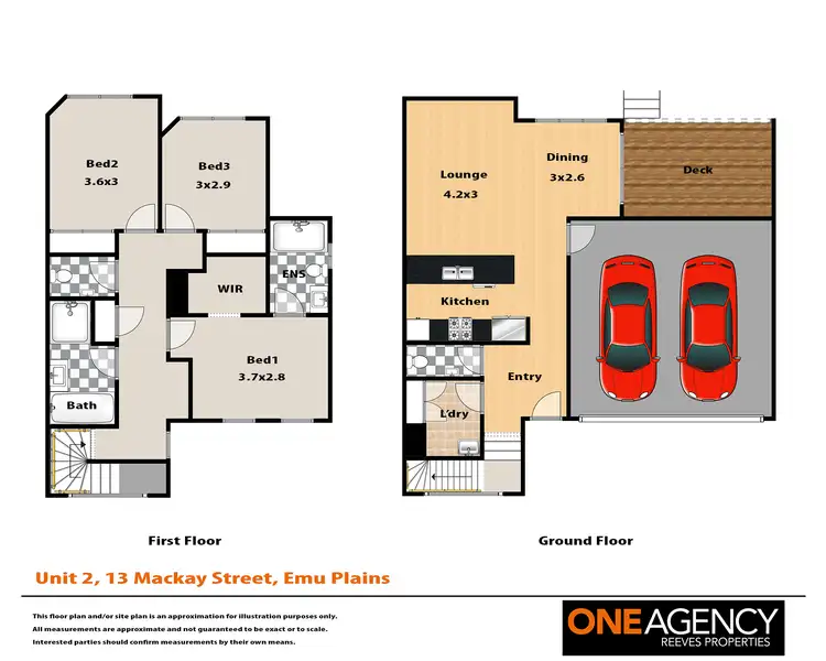 Floorplan of Homely townhouse listing, 1/13 MacKay Street, Emu Plains NSW 2750
