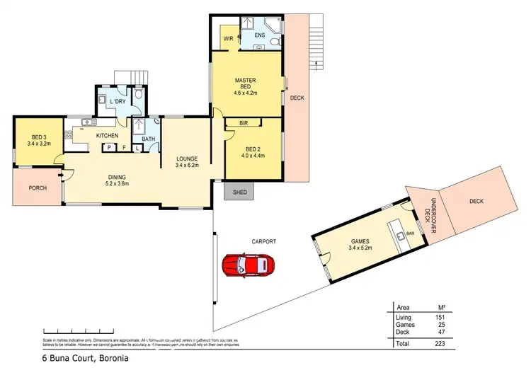 Floorplan of Homely house listing, 6 Buna Court, Boronia VIC 3155