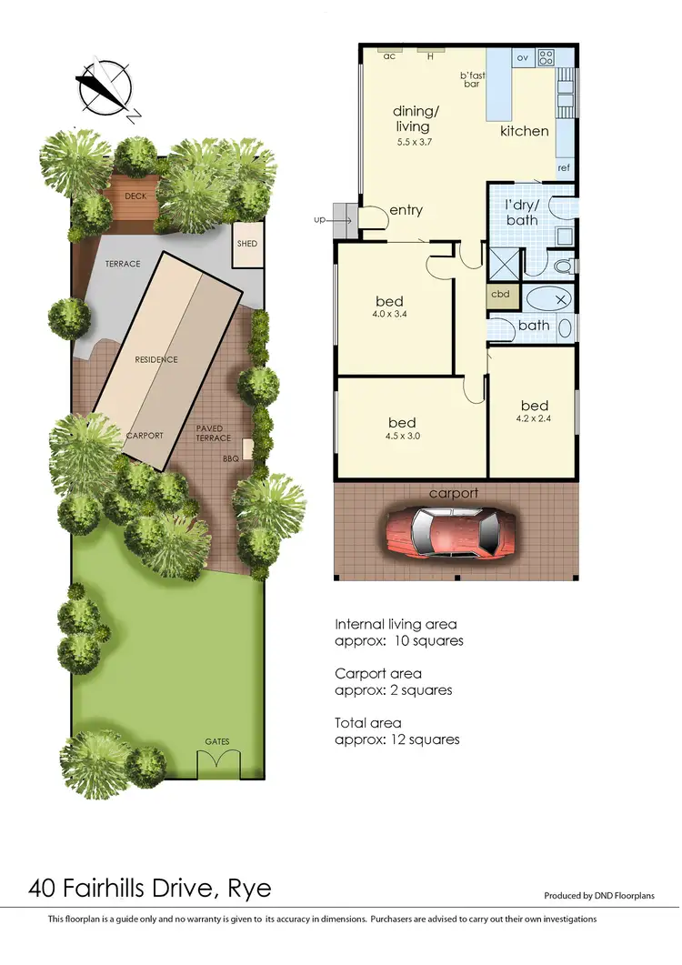 Floorplan of Homely house listing, 40 Fairhills Drive, Rye VIC 3941