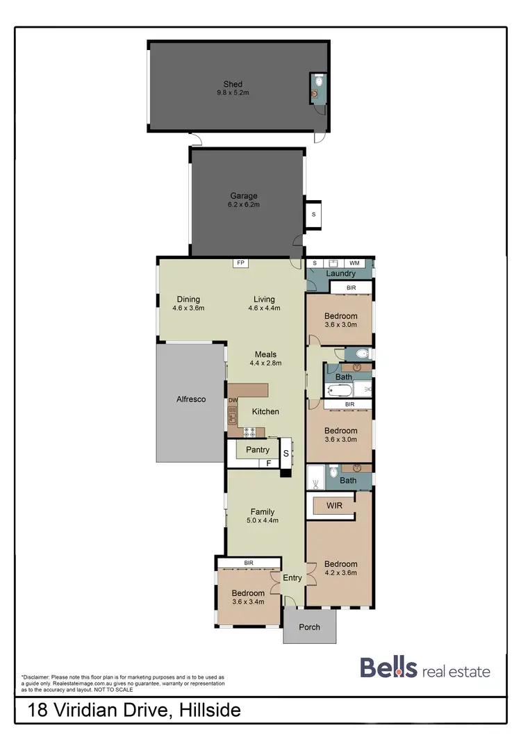 Floorplan of Homely house listing, 18 Viridian Drive, Hillside VIC 3037
