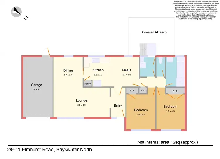 Floorplan of Homely unit listing, 2/9-11 Elmhurst Road, Bayswater North VIC 3153